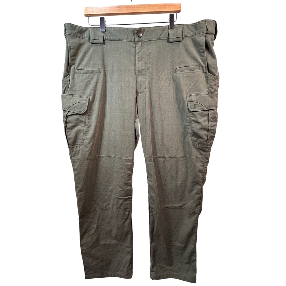 5.11 Tactical Mens 44x32 Olive Green Ripstop Cargo Pants Workwear Straight Leg